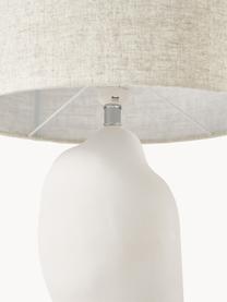 Lampa stołowa z ceramiki Colett, Beżowy, złamana biel, Ø 35 x W 53 cm
