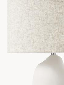 Lampa stołowa z ceramiki Colett, Beżowy, złamana biel, Ø 35 x W 53 cm
