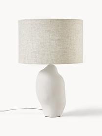 Lampa stołowa z ceramiki Colett, Beżowy, złamana biel, Ø 35 x W 53 cm