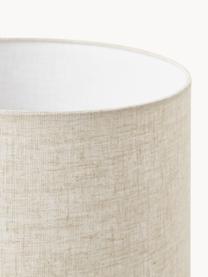 Lampada da tavolo grande in ceramica dalla forma organica Colett, Paralume: misto lino, Beige, bianco latte, Ø 35 x Alt. 53 cm