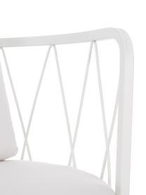 Chaise longue de jardin avec coussin d'assise Sunderland, Blanc, larg. 74 x prof. 61 cm