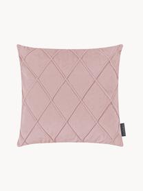 Funda de cojín de terciopelo Nobless, 100% terciopelo de poliéster, Rosa claro, An 40 x L 40 cm