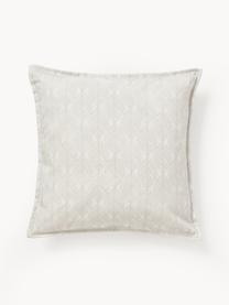 Housses de coussin avec motif graphique Armanda, lot de 2, 80 % polyester, 20 % coton, Beige clair, larg. 45 x long. 45 cm