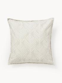 Housses de coussin avec motif graphique Armanda, lot de 2, 80 % polyester, 20 % coton, Beige clair, larg. 45 x long. 45 cm