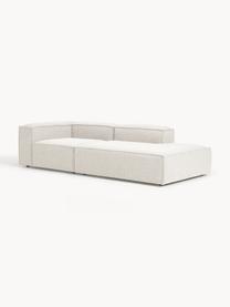 Modulaire chaise longue Lennon uit bouclé, Bekleding: bouclé (100% polyester) M, Frame: massief grenenhout, multi, Poten: kunststof Dit product is , Bouclé gebroken wit, B 269 x D 119 cm, armleuning rechts