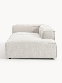 Diván modular en tejido bouclé Lennon, Tapizado: tejido bouclé (100% polié, Estructura: madera contrachapada de p, Patas: plástico Este producto es, Bouclé Off White, An 269 x F 119 cm, respaldo derecho