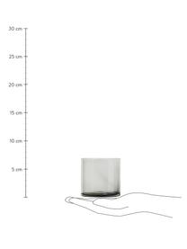 Waterglazen Mera in grijs, 2 stuks, Glas, Grijs, transparant, Ø 7,5 x H 7 cm, 200 ml