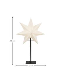 Leuchtobjekt Frozen, mit Stecker, Lampenschirm: Papier, Lampenfuß: Metall, beschichtet, Weiß, Schwarz, B 34 x H 55 cm
