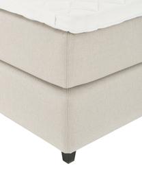 Lit capitonné beige à sommier tapissier premium Royal, Beige