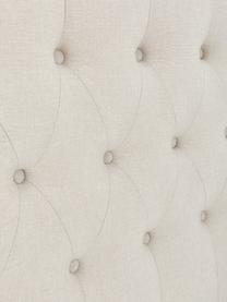 Letto boxspring premium in tessuto beige Royal, Materasso: nucleo a 5 zone di molle , Piedini: legno di betulla massicci, Tessuto beige, 200 x 200 cm