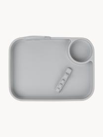 Dětský talíř Peekaboo, 100 % silikon, Světle šedá, Š 22 cm, V 5 cm