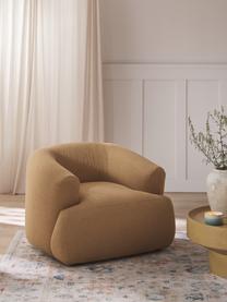 Bouclé fauteuil Sofia, Bekleding: bouclé (100% polyester) M, Frame: sparrenhout, spaanplaat, , Poten: kunststof Dit product is , Bouclé beige, B 90 x D 97 cm