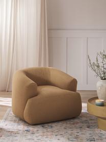 Fauteuil en tissu bouclé Sofia, Bouclé beige, larg. 97 x prof. 84 cm