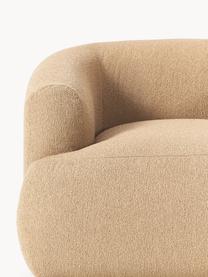 Bouclé fauteuil Sofia, Bekleding: bouclé (100% polyester) M, Frame: sparrenhout, spaanplaat, , Poten: kunststof Dit product is , Bouclé beige, B 90 x D 97 cm