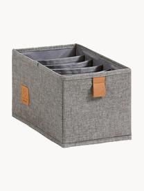 Aufbewahrungsboxen Premium, 2 Stück, Dunkelgrau, Braun, B 15 x T 30 cm