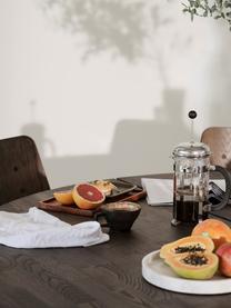 Okrągły stół do jadalni z litego drewna dębowego Carradale, Blat: lite drewno dębowe olejow, Nogi: metal malowany proszkowo, Drewno dębowe, czarny, Ø 150 x W 75 cm