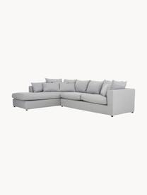 Großes Ecksofa Zach, Bezug: Polypropylen Der hochwert, Füße: Kunststoff, Webstoff Grau, B 300 x T 213 cm, Eckteil links