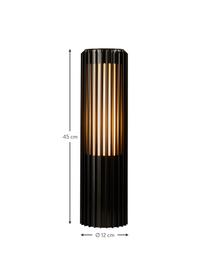 Borne lumineuse Aludra, Noir, Ø 12 x haut. 45 cm