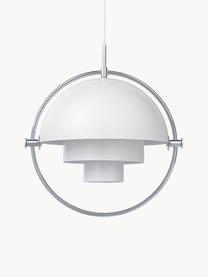 Hanglamp Multi-Lite, Lampenkap: gepoedercoat metaal, Wit, chroom, Ø 36 x H 36 cm