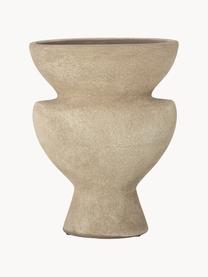 Vase décoratif en terracotta Cristel, Terre cuite, blanc crème, Beige, larg. 15 x haut. 19 cm