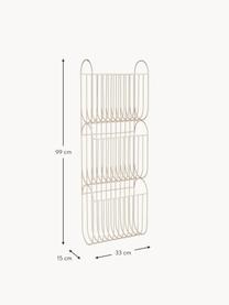 Zeitschriftenhalter Maggie, Eisen, pulverbeschichtet, Off White, B 33 x H 99 cm