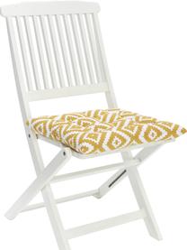 Podsedák na židli Miami, Žlutá, vzor, Š 40 cm, D 40 cm