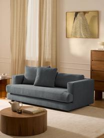 Sofa Tribeca (2-osobowa), Tapicerka: 100% poliester Dzięki tka, Stelaż: drewno bukowe, drewno sos, Nogi: drewno sosnowe Ten produk, Szaroniebieska tkanina, S 185 x G 104 cm