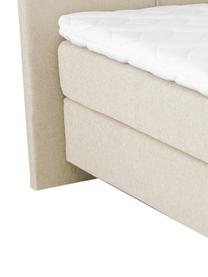 Letto boxspring premium Eliza, Materasso: a molle insacchettate a 7, Piedini: legno di faggio massiccio, Beige, 200 x 200