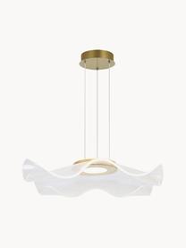 LED hanglamp Velo, Lampenkap: acrylglas, Transparant, goudkleurig, Ø 50 x H 50 cm