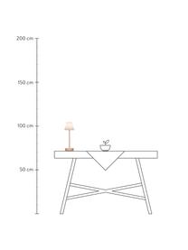 Lámpara de mesa LED para exterior regulable y táctil Lola, portátil, Pantalla: polipropileno, Blanco, rosa, Ø 11 x Al 32 cm