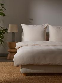 Pościel z muślinu bawełnianego Odile, Beżowy, 200 x 200 cm + 2 poduszki 80 x 80 cm