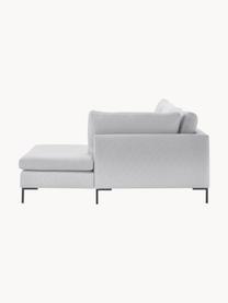 Ecksofa Luna, Bezug: 100 % Polyester, Oeko-Tex, Gestell: Massives Buchenholz, Schi, Füße: Metall, galvanisiert Das , Webstoff Grau, B 280 x T 184 cm, Eckteil links