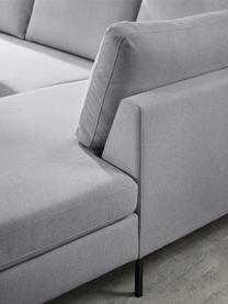 Ecksofa Luna, Bezug: 100 % Polyester, Oeko-Tex, Gestell: Massives Buchenholz, Schi, Webstoff Grau, B 280 x T 184 cm, Eckteil links