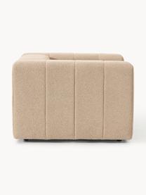 Bouclé-Loungesessel Lena, Bezug: Bouclé (93 % Polyester, 6, Gestell: Buchenholz, Spanplatte, H, Bouclé Beige, B 133 x T 106 cm