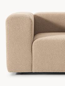 Fauteuil lounge en bouclette Lena, Bouclette beige, larg. 133 x prof. 106 cm