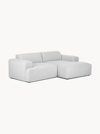 Ecksofa Melva (3-Sitzer), Bezug: 100% Polyester Der hochwe, Gestell: Massives Kiefernholz, Spa, Füße: Kunststoff Dieses Produkt, Webstoff Hellgrau, B 239 x T 143 cm, Eckteil rechts