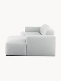 Ecksofa Melva (3-Sitzer), Bezug: 100% Polyester Der hochwe, Gestell: Massives Kiefernholz, Spa, Webstoff Hellgrau, B 239 x T 143 cm, Eckteil rechts