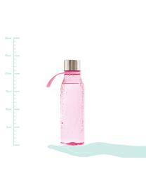Kleine To Go Trinkflasche Lean, Flasche: Tritan (Kunststoff), BPA-, Pink, Stahl, 570 ml
