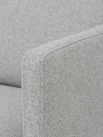 Sofa narożna Fluente, Tapicerka: 80% poliester, 20% ramia , Stelaż: lite drewno sosnowe z cer, Nogi: metal malowany proszkowo, Jasnoszara tkanina, S 221 x G 200 cm, lewostronna