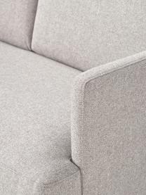 Ecksofa Fluente, Bezug: 80% Polyester, 20% Ramie , Gestell: Massives Kiefernholz, Füße: Metall, pulverbeschichtet, Webstoff Hellgrau, B 221 x T 200 cm, Eckteil links