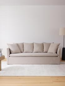Sofa Mila (3-Sitzer), Bezug: 100% Polyester Der hochwe, Gestell: Kieferholz, Faserplatte, , Webstoff Hellgrau, B 220 x T 93 cm