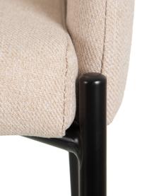 Beiger Polsterstuhl Malingu mit Metallbeinen, Bezug: 95% Polyester, 5% Baumwol, Gestell: Metall, lackiert, Beige, B 60 x T 60 cm