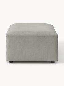 Pouf XL en velours côtelé Melva, larg. 116 x prof. 72 cm, Velours côtelé gris, larg. 116 x prof. 72 cm