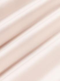 Housse de couette en satin de coton rayé avec ourlet Brendan, Tons abricots, larg. 200 x long. 200 cm