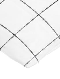 Funda de almohada de percal Juna, Blanco y negro a cuadros, An 45 x L 110 cm