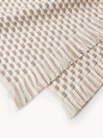 Handtuch Juniper mit Hoch-Tief-Struktur, in verschiedenen Grössen, Off White, Nougat, Handtuch, B 50 x L 100 cm
