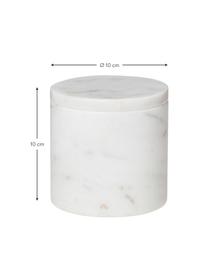 Mramorová úložná dóza Osvald, Mramor, Mramorová biela, Ø 10 x V 10 cm