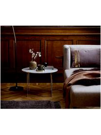 Cuscino con imbottitura Stripe, Fronte: marrone con paillettes dorate Retro: marrone, Larg. 40 x Lung. 60 cm