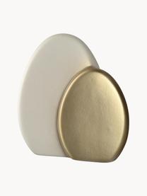Dekoracyjne podwójne jajko wielkanocne z ceramiki Pesaro, Ceramika, Biały, odcienie złotego, S 19 x W 20 cm