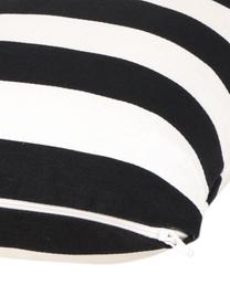 Funda de cojín a rayas Timon, 100% algodón, Negro, blanco, An 30 x L 50 cm